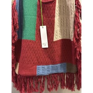 Festival Color Block Handmade Hobo Bag Fringe Deep Towel Phone Hat Drink Sandal